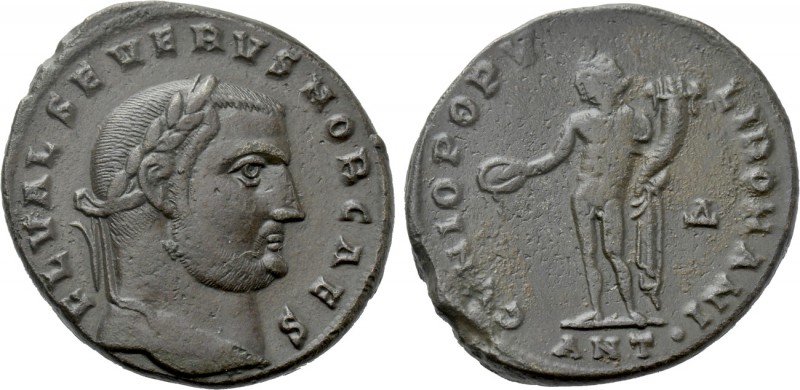 SEVERUS II (306-307). Follis. Antioch. 

Obv: FL VAL SEVERVS NOB CAES. 
Laure...