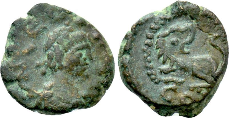 LEO I (457-474). Nummus. Constantinople. 

Obv: D N LEO P F AVG. 
Diademed, d...
