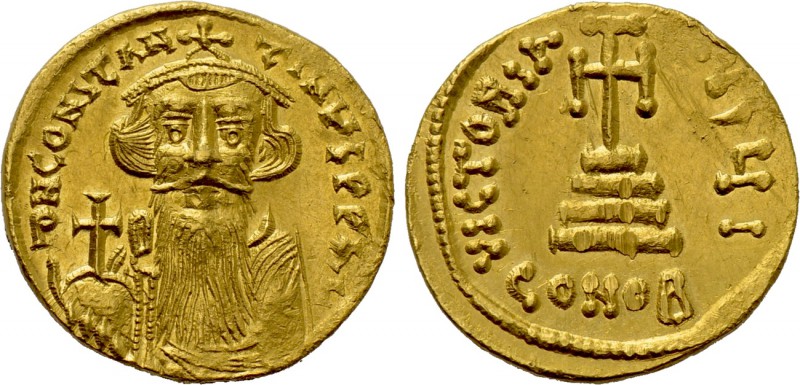 CONSTANS II (641-668). GOLD Solidus. Constantinople. 

Obv: δ N CONSTANTINUS P...