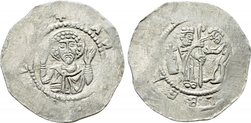 BOHEMIA. Sobeslaus (Soběslav) II (1173-1178). Denár. 

Obv: Saint standing rig...