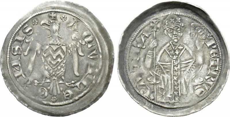 ITALY. Aquileia. Pietro (1299-1301). Denaro. 

Obv: + AQVILЄGЄИSIS. 
Eagle fa...