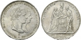 AUSTRIA. Franz Joseph I (1848-1916). Doppelgulden (1854-A). Wien (Vienna). Commemorating his marriage to Elisabeth von Bayern.