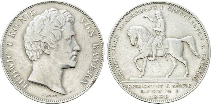 GERMANY. Bayern. Ludwig I (1825-1848). Vereinsdoppeltaler (1839). 

Obv: LUDWI...