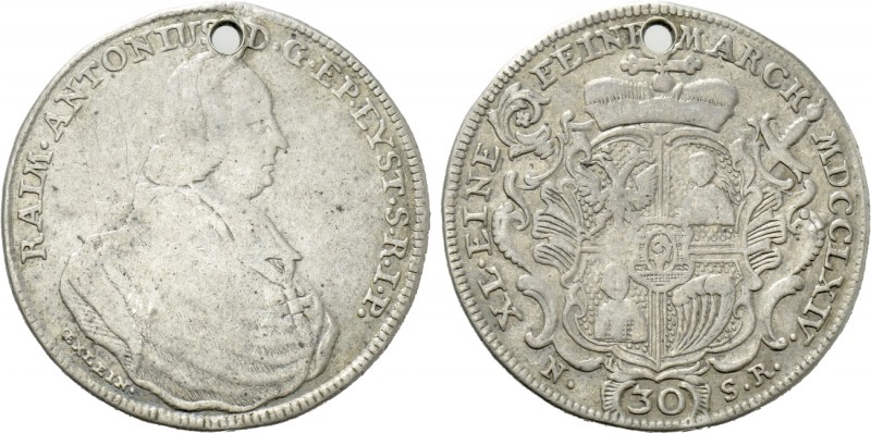 GERMANY. Eichstätt. Raimund Anton von Strasoldo (1757-1781). 30 Kreuzer (1764). ...