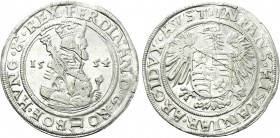 HOLY ROMAN EMPIRE. Ferdinand I (1521-1564). Taler (1554). Joachimsthal.