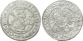 HOLY ROMAN EMPIRE. Ferdinand I (1521-1564). 1/2 Guldentaler or 30 Kreuzer (1562). Joachimsthal.