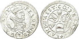 HOLY ROMAN EMPIRE. Ferdinand II (Archduke, 1564-1595). 3 Kreuzer or Groschen. Ensisheim.