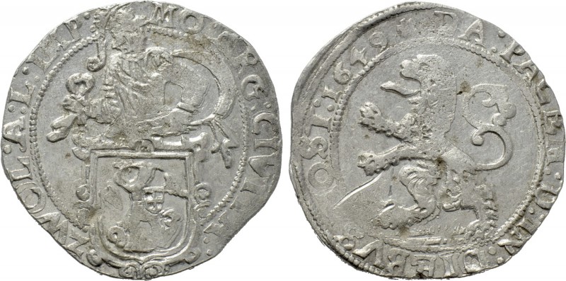 NETHERLANDS. Zwolle. Lion Dollar or Leeuwendaalder (1649). 

Obv: MO ARG CIVIT...