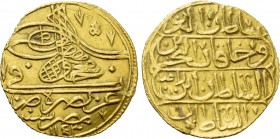 OTTOMAN EMPIRE. Mahmud I (AH 1143-1168 / 1730-1754 AD). GOLD Zeri Mahbub. Islambol (Istanbul). Dated AH 1143 (1730 AD).