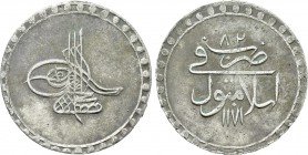 OTTOMAN EMPIRE. Mustafa III (AH 1171-1187 / 1757-1774 AD). Kuruş. Islambol (Istanbul). Dated AH 1171//XX82 (1769 AD).