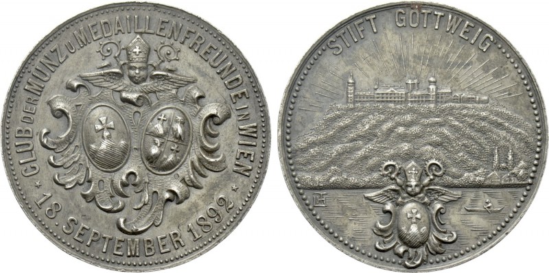 AUSTRIA. Franz Joseph I (1848-1916). Silver Medal (1892). By L. H. Fischer. 

...