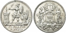 HOLY ROMAN EMPIRE. Leopold I (1657-1705). Silver Medal. By R. Arondeaux. Commemorating the victory over Spain in 1573.