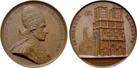 ITALY. Papal. Pius VII (1800-1823). Bronze Medal (1804). By J. P. Droz & L. Jaley. Commemorating the papal recognition of Napoleon as emperor.