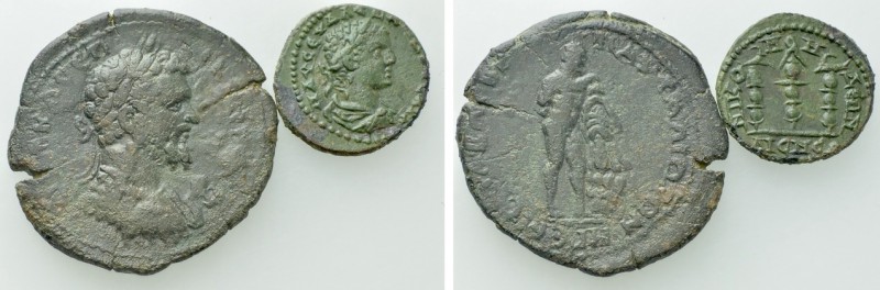 2 Roman Provincial. 

Obv: .
Rev: .

. 

Condition: See picture.

Weigh...