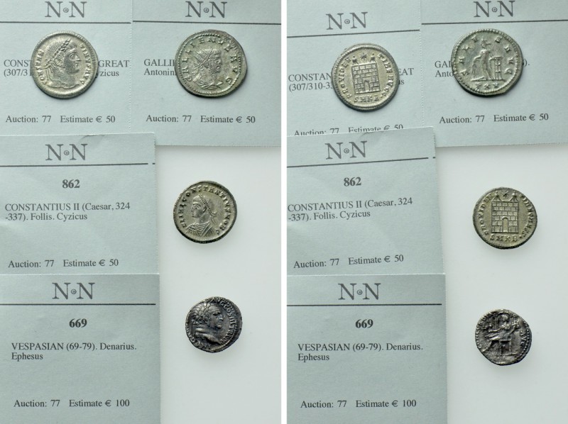 4 Roman Imperial Coins. 

Obv: .
Rev: .

. 

Condition: See picture.

W...