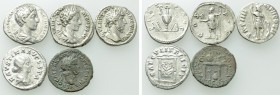 6 Roman Coins; Including Rare Types of Nero and Commodus.