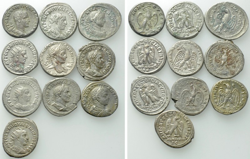 10 Roman Provincial Tetradrachms. 

Obv: .
Rev: .

. 

Condition: See pic...