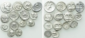 14 Greek coins.