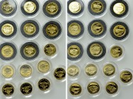 16 GOLD Coins of the Ivory Coast.