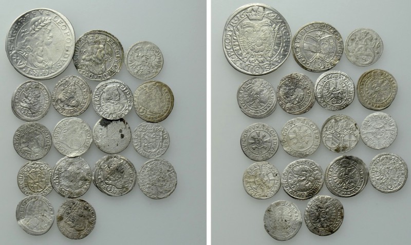 17 Coins of the 17th/18th Century. 

Obv: .
Rev: .

. 

Condition: See pi...