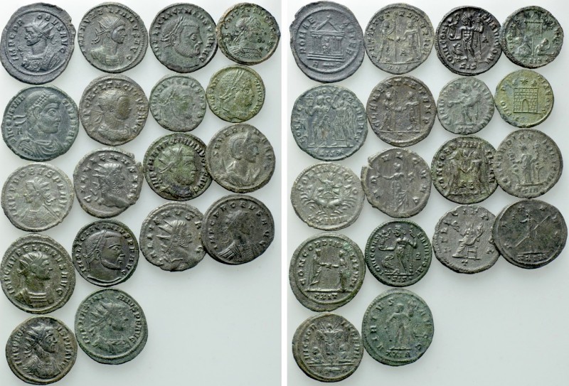 18 Late Roman Coins. 

Obv: .
Rev: .

. 

Condition: See picture.

Weig...