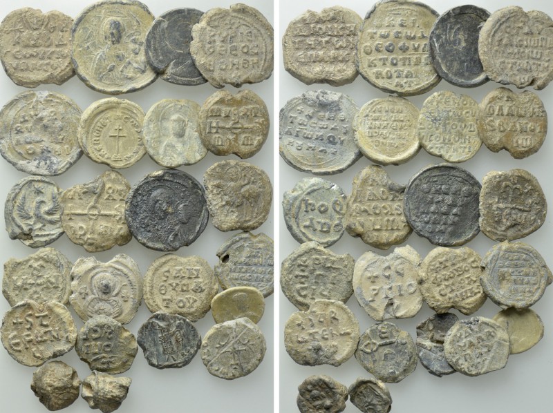 23 Byzantine Seals. 

Obv: .
Rev: .

. 

Condition: See picture.

Weigh...