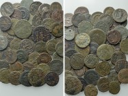 Circa 50 Roman coins.