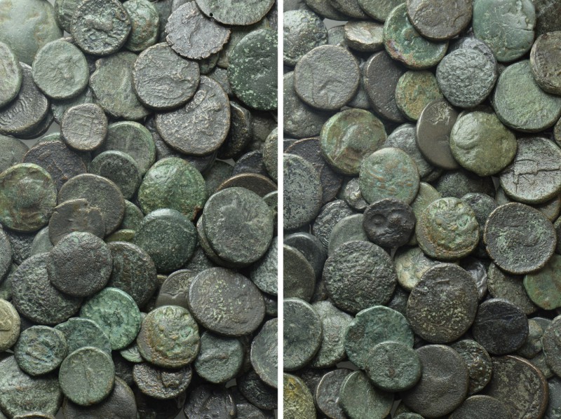 Circa 185 Greek Coins. 

Obv: .
Rev: .

. 

Condition: See picture.

We...