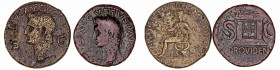 Augusto. AE. Lote de 2 monedas. As y Dupondio. BC.