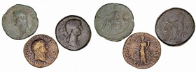 Lotes de Conjunto. Dupondio. AE. Lote de 3 monedas. Antonia, Claudio y Vespasiano. BC.