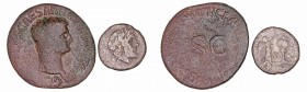 Lotes de Conjunto. AR/AE. Lote de 2 monedas. Victoriato y Germánico As. BC- a RC.