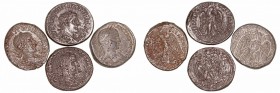 Lotes de Conjunto. Tetradracma. VE. Lote de 4 monedas. Caracalla, Gordiano y Filipo. Interesante lote. MBC- a BC.