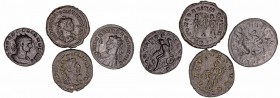 Lotes de Conjunto. Antoniniano. AE. Lote de 4 monedas. Filipo, Probo, Aureliano y Diocleciano. MBC+ a MBC-.