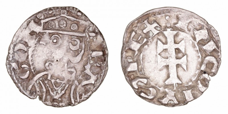 Reino de Aragón. Jaime I. Dinero. VE. Aragón. 1.22g. Cru.318. MBC.