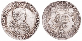 Carlos II. Ducatón. AR. Amberes. 1667. 31.20g. Vicenti 482. Muy escasa. MBC.