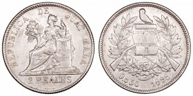Guatemala. 2 Reales. AR. 1898. 6.20g. KM.167. EBC.
