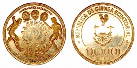 Guinea Ecuatorial. 10000 Ekuele. AV. 1978. Argentina 78. 13.94g. KM.41. EBC.