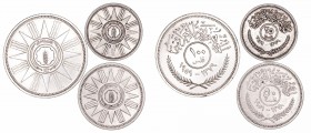 Irak. AR. Lote de 3 monedas. 25, 50 y 100 Fils 1959. EBC- a MBC-.