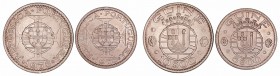 Portugal. Cuproníquel. Lote de 2 monedas. Acuñaciones para Guinea. 5 y 10 Escudos 1973. SC-.