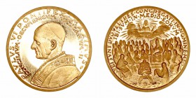 Medalla. AV. Pablo VI. Concilio Vaticano II. Acuñación en 22 quilates (917 milésimas). 3.59g. 20.00mm. En estuche (algo fatigado) y con certificado de...