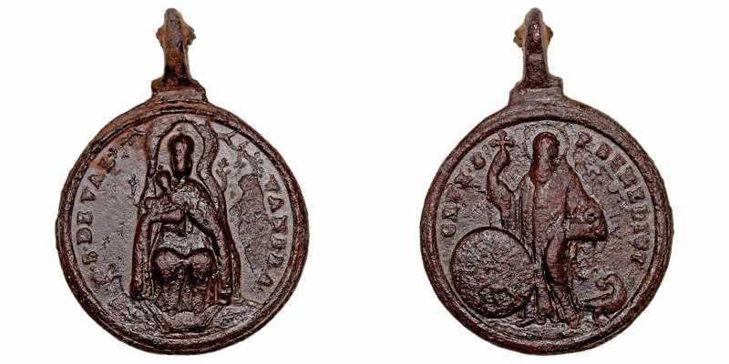 Religiosas. Medalla. AE. (Siglo XVIII). Nuestra Señora de Valvanera (advocación ...