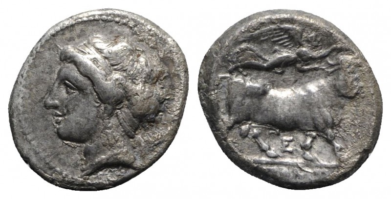 Southern Campania, Neapolis, c. 275-250 BC. AR Didrachm (20mm, 7.18g, 1h). Femal...