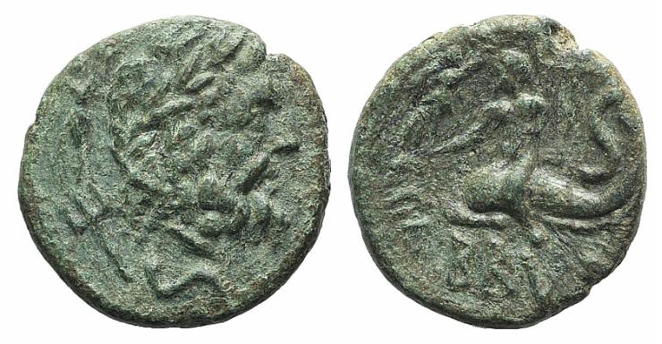 Southern Apulia, Brundisium, c. 2nd century BC. Æ Semis (18mm, 4.77g, 10h). Wrea...