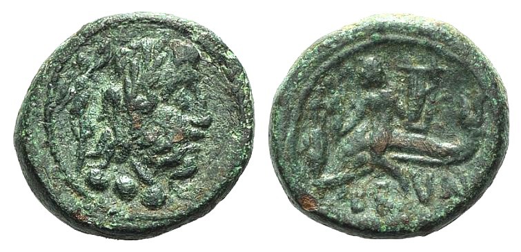 Southern Apulia, Brundisium, 2nd century BC. Æ Quadrans (14mm, 3.80g, 7h). Wreat...