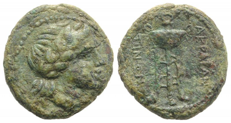 Sicily, Akragas, c. 240-212 BC. Æ (22.5mm, 7.05g, 12h). Laureate head of Apollo ...