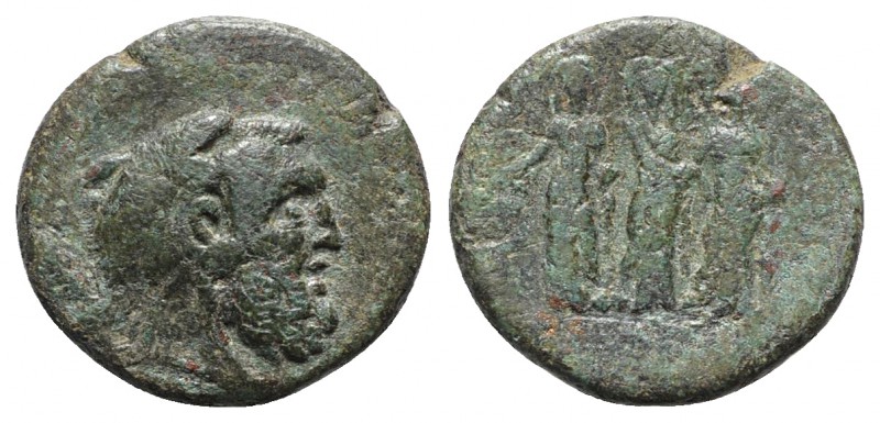 Sicily, Himera as Thermai Himerensis, c. 200-150 BC. Æ Tetras or Quadrans (21mm,...