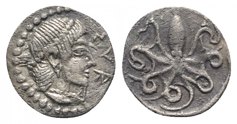 Sicily, Syracuse, c. 485-466 BC. AR Litra (10mm, 0.49g, 2h). Struck under Hieron...