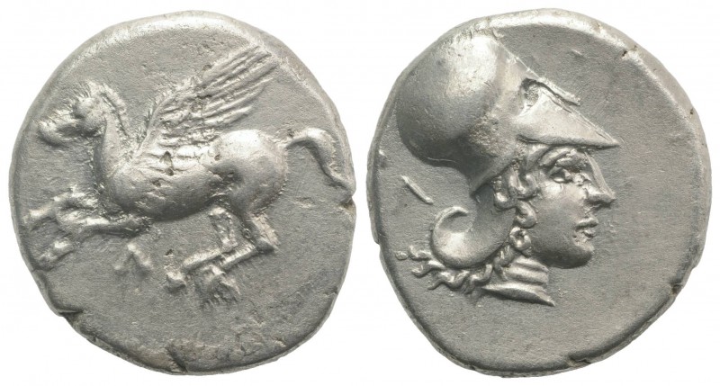 Akarnania, Leukas, c. 320-280 BC. AR Stater (22mm, 8.44g, 12h). Pegasos flying l...