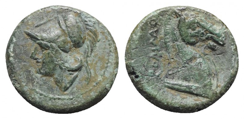 Anonymous, Rome, c. 260 BC. Æ (17mm, 4.11g, 12h). Helmeted head of Minerva l. R/...