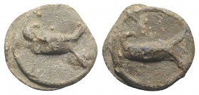 Roman PB Tessera, c. 1st century BC - 1st century AD (15mm, 3.99g, 12h). Galley. R/ Galley. Good VF